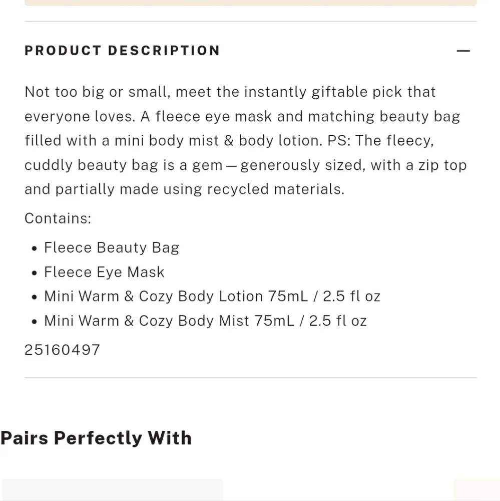 Pink Victoria's Secret Warm & Cozy 4-Piece Beauty Gift Set